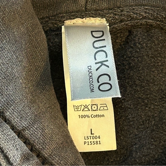 NEW Vail Colorado Snowboard Hooded Sweatshirt Duck Co Acidwash Gray Large - Picture 7 of 7